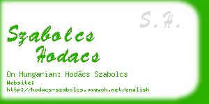 szabolcs hodacs business card